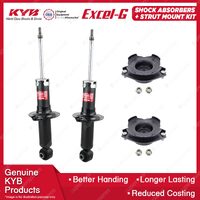 2x Rear KYB Shock Absorbers + Strut Mount Kit for Subaru Liberty YA9 EJ253 09-14