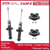 2x Rear KYB Shock Absorbers + Strut Mount Kit for Subaru Impreza GH7 EJ204 07-09