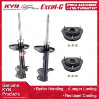 2x Front KYB Shock Absorbers + Strut Mount Kit for Toyota Prius NHW11R 01-03