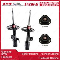 2x Front KYB Shock Absorbers + Strut Mount Kit for Toyota Rav 4 ACA33R SUV 06-13