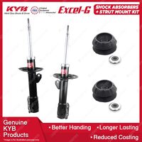 2x Front KYB Shock Absorbers + Strut Mount Kit for Toyota Prius-C NHP10R 12-14