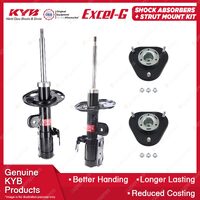 2x Front KYB Shock Absorbers + Strut Mount Kit for Toyota Prius ZVW30R 09-16