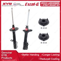 Pair Rear KYB Shock Absorbers Strut Mount Kit for Toyota Corolla AE80 AE82 85-89