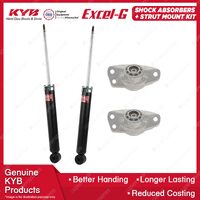 2 Rear KYB Shock Absorbers Strut Mount Kit for Volkswagen Eos 1F FWD 07-on