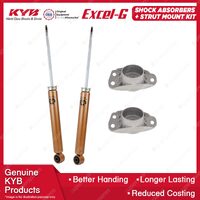 2x Rear KYB Shock Absorbers + Strut Mount Kit for Volkswagen Passat 3C 147 08-10