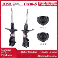 2 Front KYB Shock Absorbers Strut Mount Kit for Volvo S40 V40 Sedan Wagon 97-99