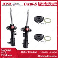 2 Front KYB Shock Absorbers Strut Mount Kit for Volvo S40 V40 Sedan Wagon 99-04