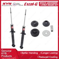 2x Rear KYB Shock Absorbers + Strut Mount Kit for Volvo S40 B4184S2 Sedan 99-01