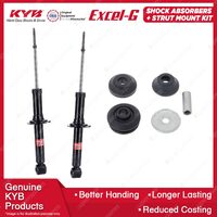 Pair Rear KYB Shock Absorbers + Strut Top Mount Kit for Volvo S40 Sedan 97-99