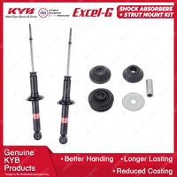 2x Rear KYB Shock Absorbers + Strut Mount Kit for Volvo S40 B4204S Sedan 99-00