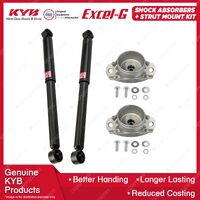 Pair Rear KYB Shock Absorbers + Strut Top Mount Kit for Audi A3 8V 13-16