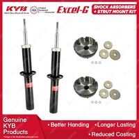 Pair Front KYB Shock Absorbers + Strut Top Mount Kit for BMW X5 E70 X6 E71 07-14