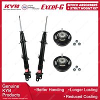 Pair Front KYB Shock Absorbers + Strut Top Mount Kit for Ford Territory SZ 11-16