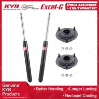 Pair Rear KYB Shock Absorbers + Strut Top Mount Kit for Holden Apollo JK 89-93