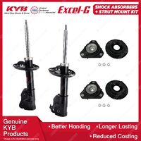 Pair Front KYB Shock Absorbers + Strut Top Mount Kit for Honda Civic FK2 12-17