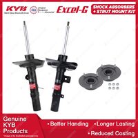 Pair Front KYB Shock Absorbers + Strut Top Mount Kit for Honda Accord CR 13-19