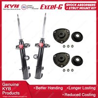 Pair Front KYB Shock Absorbers Strut Top Mount Kit for Hyundai Santa Fe CM 09-12