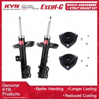 Pair Front KYB Shock Absorbers + Strut Mount Kit for Hyundai Veloster FS 11-12