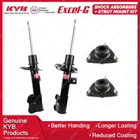 Pair Front KYB Shock Absorbers Strut Top Mount Kit for Kia Sorento XM SUV 12-15