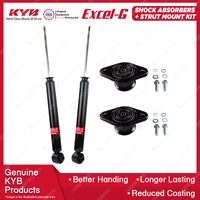 Pair Rear KYB Shock Absorbers + Strut Top Mount Kit for KIA Sportage SL 13-16