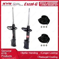 Pair Rear KYB Shock Absorbers + Strut Top Mount Kit for Lexus ES300 MCV30R 01-08