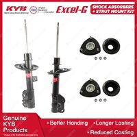 Pair Front KYB Shock Absorbers + Strut Top Mount Kit for Mazda CX-5 KE SUV 12-17