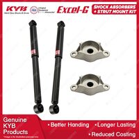 Pair Rear KYB Shock Absorbers + Strut Top Mount Kit for Mazda Mazda 3 BM BN