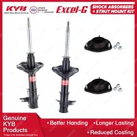 Pair Front KYB Shock Absorbers + Strut Top Mount Kit for Mitsubishi Lancer CE