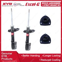 Pair Front KYB Shock Absorbers Strut Top Mount Kit for Mitsubishi Colt RG 04-13