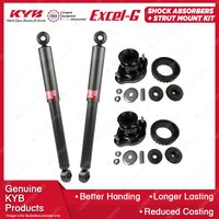 Pair Rear KYB Shock Absorbers + Strut Mount Kit for Mitsubishi Lancer CS5A Cedia