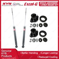 Pair Rear KYB Shock Absorbers + Strut Top Mount Kit for Mitsubishi Colt RG 02-13