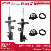 Pair Front KYB Shock Absorbers + Strut Mount Kit for Nissan Murano Z51 08-14