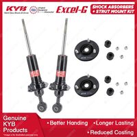 Pair Front KYB Shock Absorbers + Strut Top Mount Kit for Nissan Navara D40 05-11