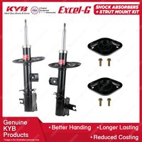 Pair Rear KYB Shock Absorbers + Strut Mount Kit for Nissan Murano Z51 08-14