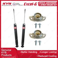 Pair Rear KYB Shock Absorbers + Strut Top Mount Kit for Peugeot 3008 9HZ 9HR