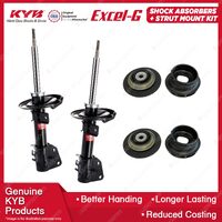 Pair Front KYB Shock Absorbers Strut Top Mount Kit for Renault Master X62 11-on