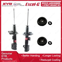 Pair Front KYB Shock Absorbers + Strut Mount Kit for Suzuki Swift RS415 05-11