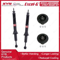 Pair Front KYB Shock Absorbers + Strut Mount Kit for Toyota Prado GRJ120R 03-09