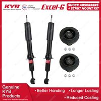 Pair Front KYB Shock Absorbers + Strut Mount Kit for Toyota Prado KDJ120R 06-09