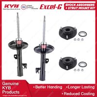 Pair Front KYB Shock Absorbers + Strut Mount Kit for TOYOTA KLUGER MCU28R 03-07