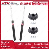 Pair Rear KYB Shock Absorbers + Strut Top Mount Kit for Toyota Camry VZV21 88-93