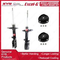 Pair Rear KYB Shock Absorbers + Strut Mount Kit for Toyota Camry ASV50R AVV50R