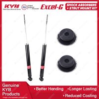 Pair Rear KYB Shock Absorbers + Strut Mount Kit for Toyota Yaris NCP130R NCP131R