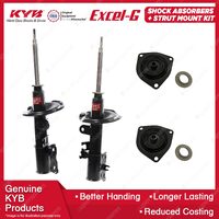 Front KYB Excel-G Shock Absorbers Strut Mount Kit for Nissan Elgrand E51 02-10