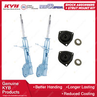 2x Front KYB New SR Special Shocks Strut Mount Kit for Nissan Elgrand E51 02-10