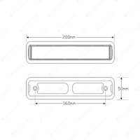 LED Autolamps Replacement Chrome Bracket Single Base Suit 200 Series Lamps