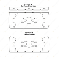 LED Autolamps Replacement Multi-fit Black Single Bracket Suit Series Lamps