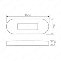 LED Autolamps Replacement Chrome Housing Suit the 86 Series Lamps in Bulk