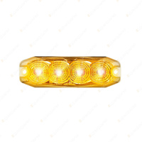 LED Autolamps Amber Emergency Warning Light 4 LED 11 Flash Patterns Lamp Blister