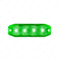 LED Autolamps Green Emergency Warning Light 4 LED 11 Flash Patterns Lamp Blister